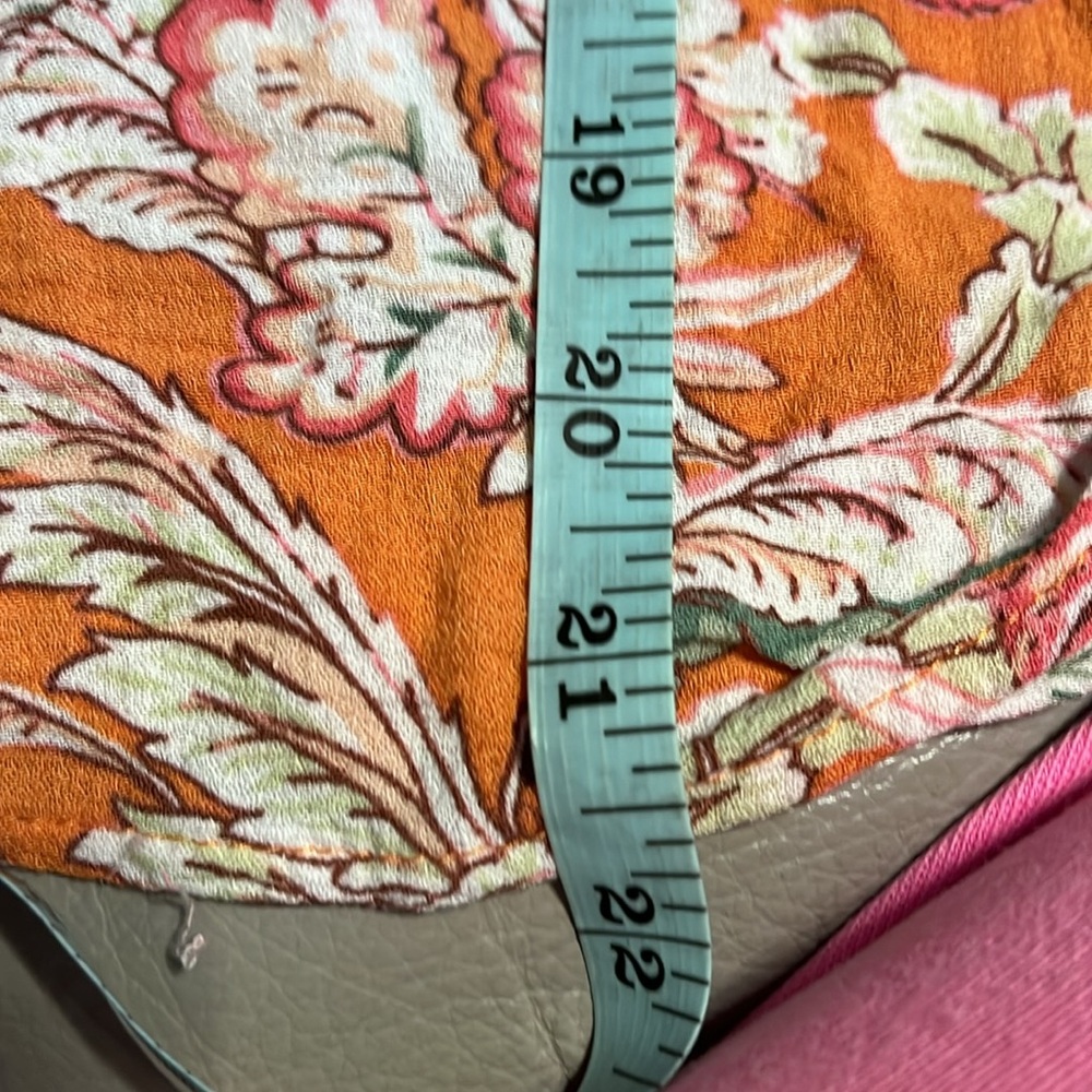 RACHEL Rachel Roy Boho Floral Peasant Blouse Tassel Tie Size XL - Picture 2 of 10